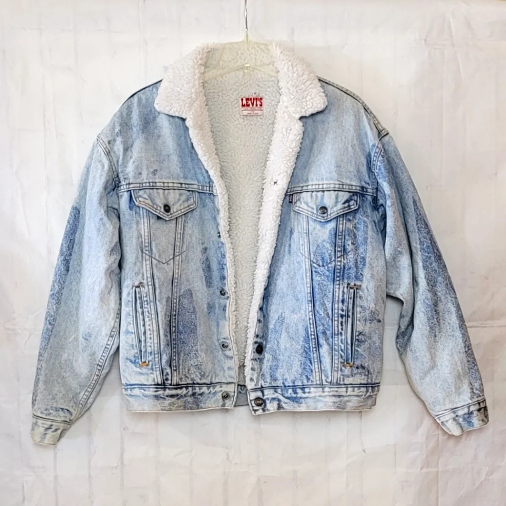 VINTAGE Levi's Sherpa Lined Jacket - Picture 1 of 12
